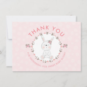 Carte De Correspondance Douce photo de remerciement de baby shower florale
