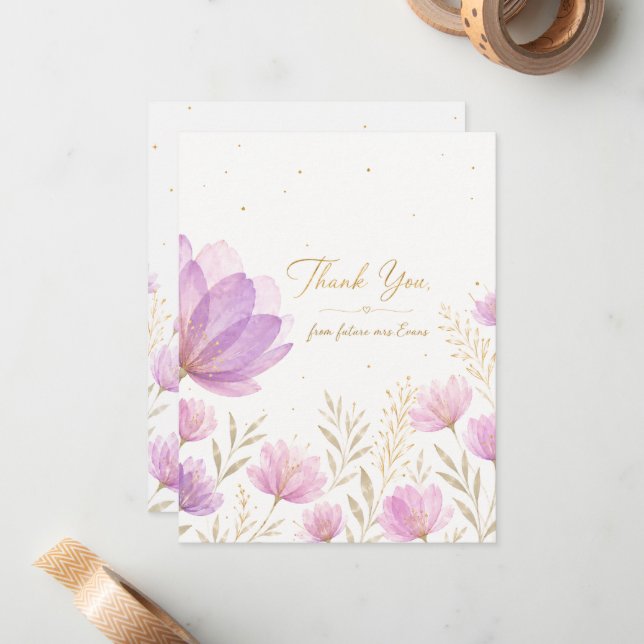Carte De Correspondance Douche de mariée (Devant/Arrière en situation)