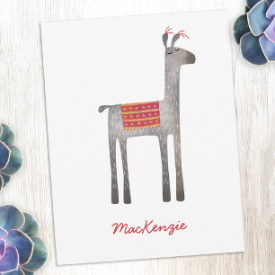 Carte De Correspondance Doux Lama Personnalisé