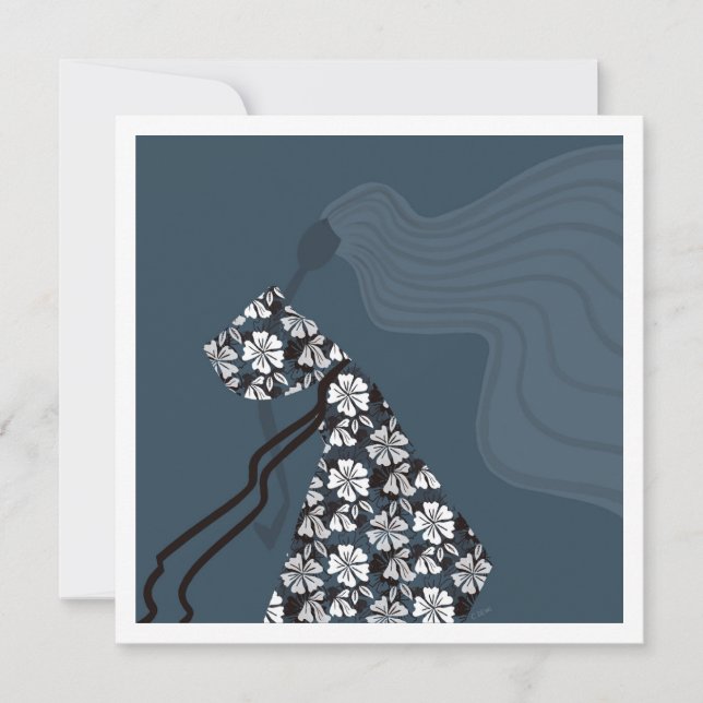 Carte De Correspondance Dramatic Silhouette Elegant Glam Fashion Art Card (Devant)