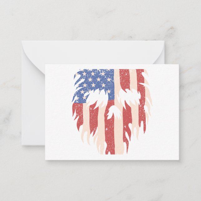 Carte De Correspondance Drapeau américain Beauté du crâne | Conception pat (Devant)