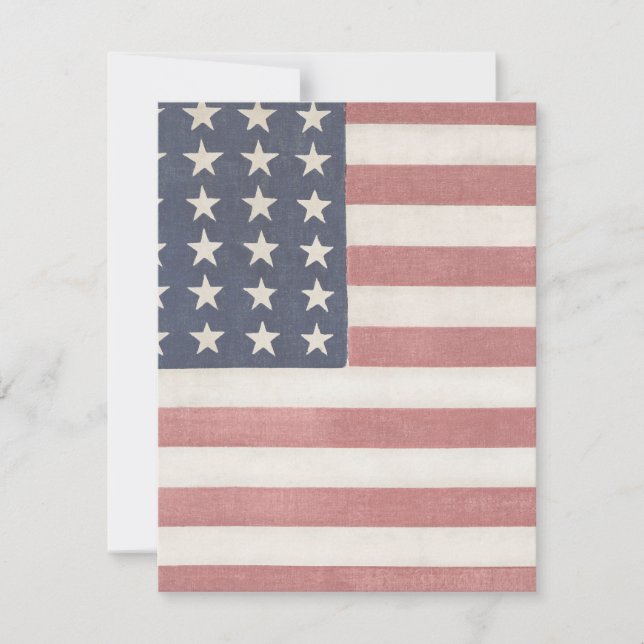 Carte De Correspondance Drapeau américain rustique Americana (Devant)