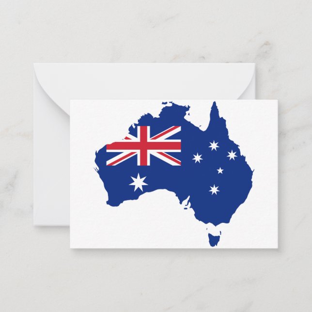 Carte De Correspondance Drapeau australien (Devant)