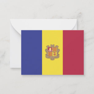 Carte De Correspondance drapeau d'Andorre