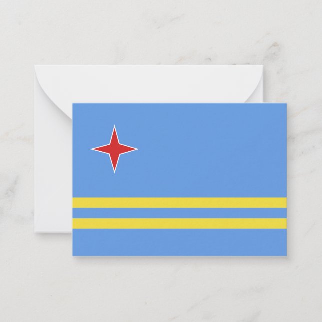 Carte De Correspondance Drapeau d'Aruba (Devant)