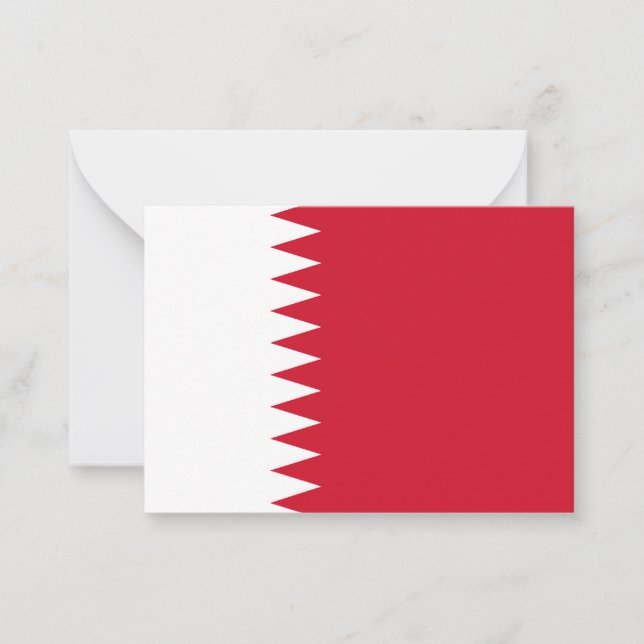 Carte De Correspondance Drapeau de Bahreïn (Devant)