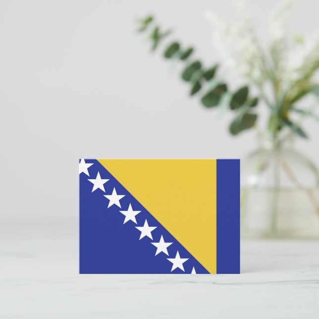 Carte De Correspondance Drapeau de Bosnie-Herzégovine (Debout devant)
