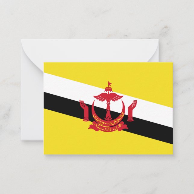 Carte De Correspondance Drapeau de Brunei (Devant)