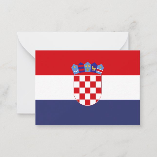 Carte De Correspondance Drapeau de Croatie (Devant)