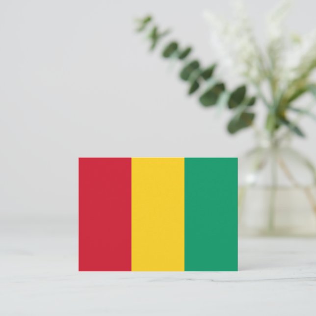 Carte De Correspondance Drapeau de Guinée (Debout devant)