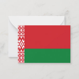Carte De Correspondance drapeau de la Biélorussie