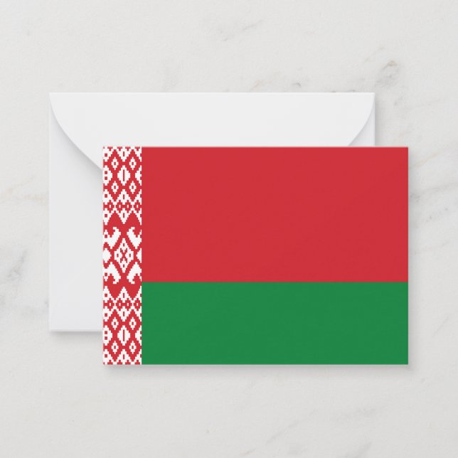 Carte De Correspondance drapeau de la Biélorussie (Devant)