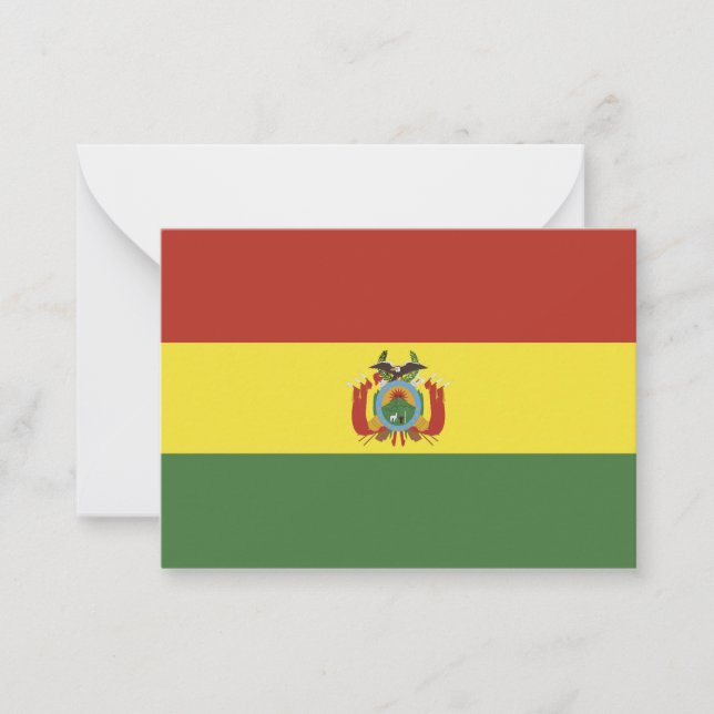 Carte De Correspondance Drapeau de la Bolivie (Devant)