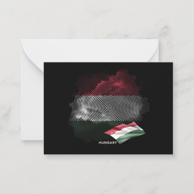 Carte De Correspondance Drapeau de la Hongrie (Devant)