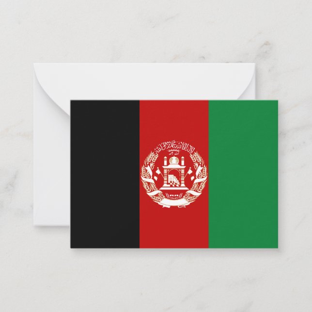 Carte De Correspondance Drapeau de l'Afghanistan (Devant)