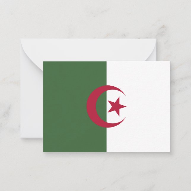 Carte De Correspondance Drapeau de l'Algérie (Devant)