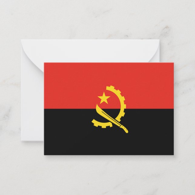 Carte De Correspondance Drapeau de l'Angola (Devant)