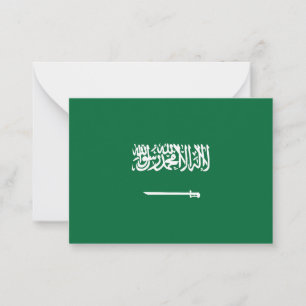 Carte De Correspondance Drapeau de l'Arabie saoudite