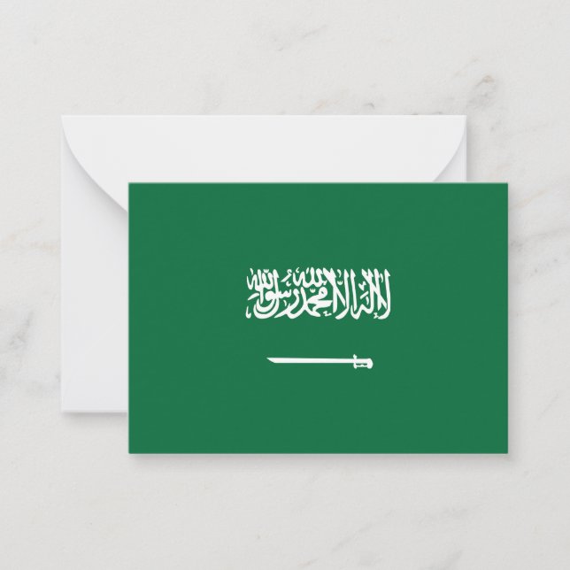 Carte De Correspondance Drapeau de l'Arabie saoudite (Devant)
