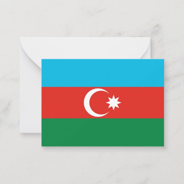 Carte De Correspondance Drapeau de l'Azerbaïdjan (Devant)