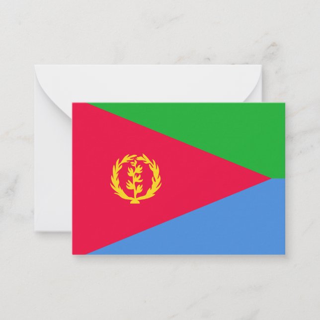 Carte De Correspondance Drapeau de l'Érythrée (Devant)