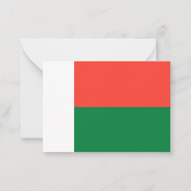 Carte De Correspondance Drapeau de Madagascar (Devant)