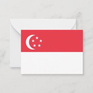 Carte De Correspondance Drapeau de Singapour
