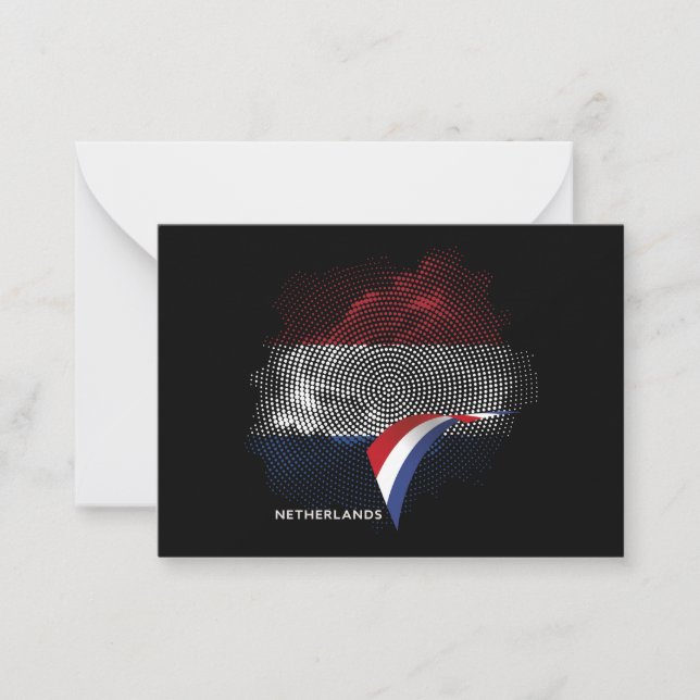 Carte De Correspondance Drapeau des Pays-Bas (Devant)