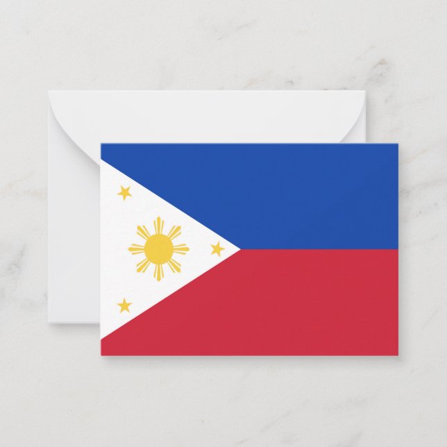 Carte De Correspondance drapeau des Philippines (Devant)