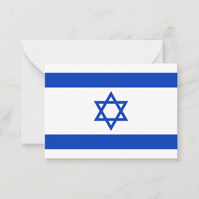 Carte De Correspondance Drapeau d'Israël (Devant)