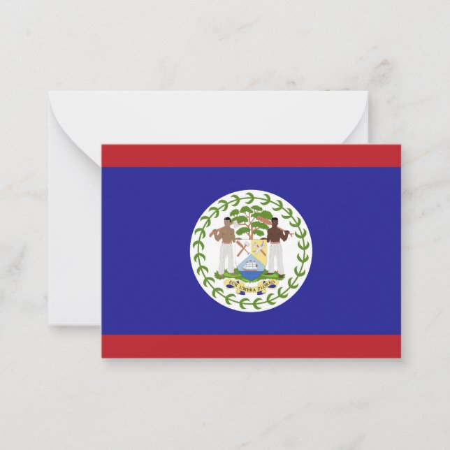 Carte De Correspondance Drapeau du Belize (Devant)