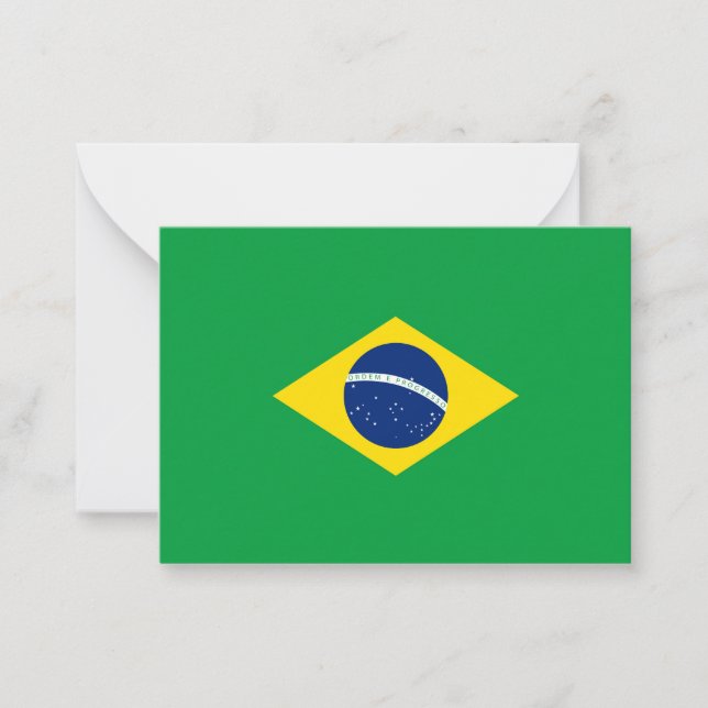 Carte De Correspondance Drapeau du Brésil (Devant)