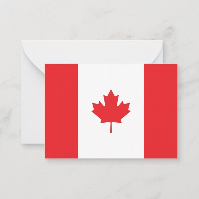Carte De Correspondance Drapeau du Canada (Devant)