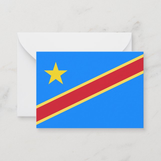 Carte De Correspondance Drapeau du Congo (Devant)