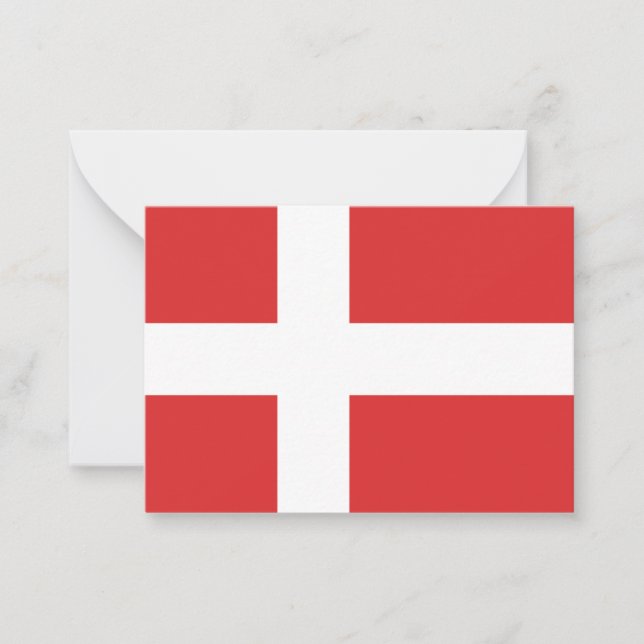 Carte De Correspondance Drapeau du Danemark (Devant)