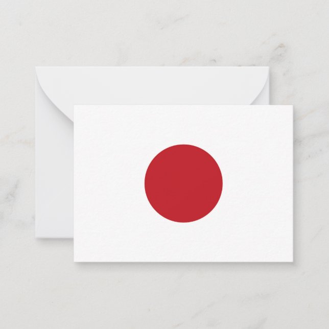 Carte De Correspondance Drapeau du Japon (Devant)