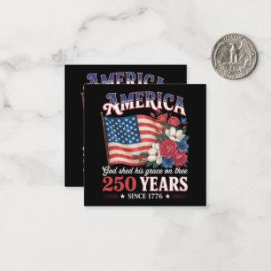 Carte De Correspondance Drapeau Floral America 250 Ans