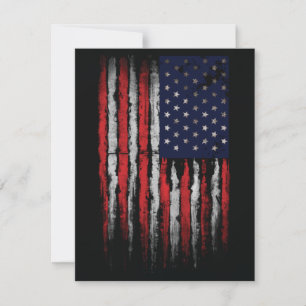 Carte De Correspondance Drapeau Grunge U.S.A