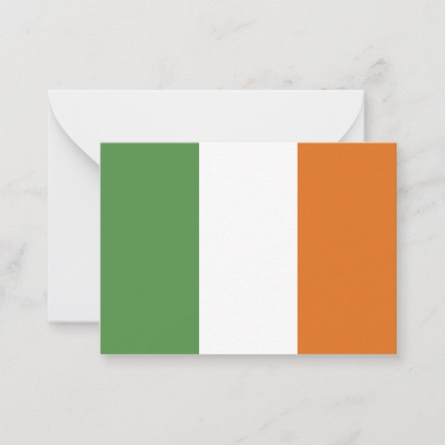 Carte De Correspondance Drapeau irlandais (Devant)