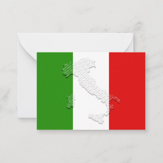 Carte De Correspondance Drapeau italien (Devant)