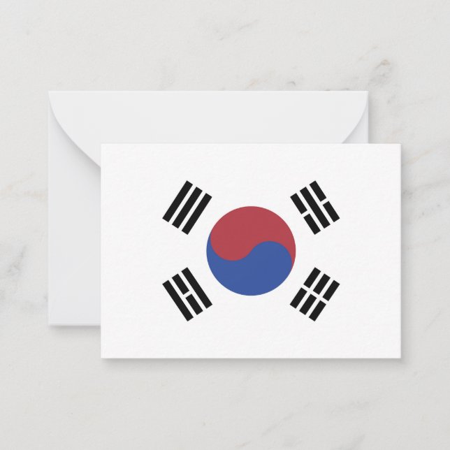 Carte De Correspondance drapeau sud-coréen (Devant)
