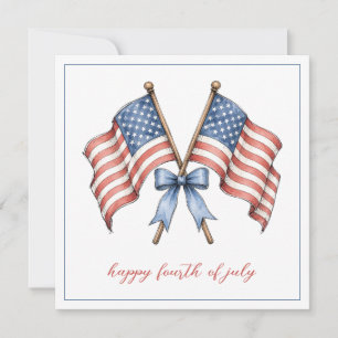 Carte De Correspondance Drapeaux américains patriotiques Quatre juillet
