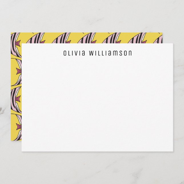 Carte de correspondance drôle ange jaune (Devant / Derrière)