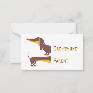 Carte De Correspondance Drôle de dachshund mignon pour un long parent de c