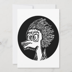 Carte De Correspondance Duck homme portrait dessin mince