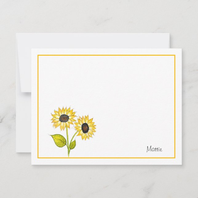 Carte De Correspondance 'Duet de tournesol' (Devant)