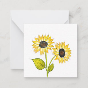 Carte De Correspondance 'Duet de tournesol'