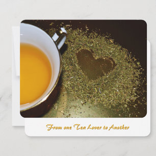 Carte De Correspondance D'un amateur de thé à un autre – Photo de tasse de