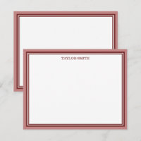 Dusty Pink Maroon Borders Ajouter Votre Nom