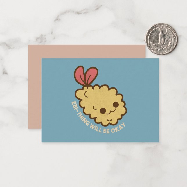 Carte De Correspondance Ebi-thing se passera bien (Devant/Arrière en situation)